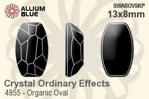 Swarovski Organic Oval Fancy Stone (4855) 13x8mm - Crystal (Ordinary Effects) Unfoiled - 关闭视窗 >> 可点击图片