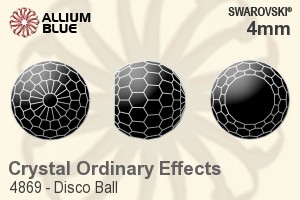施华洛世奇 Disco Ball 花式石 (4869) 4mm - 白色（半涂层） 无水银底 - 关闭视窗 >> 可点击图片