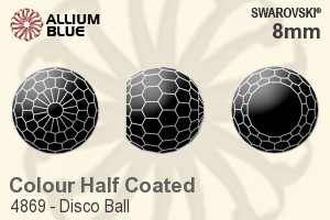 Swarovski Disco Ball Fancy Stone (4869) 8mm - Color (Half Coated) Unfoiled - Haga Click en la Imagen para Cerrar