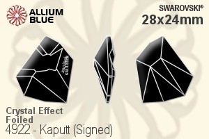 施华洛世奇 Kaputt (Signed) 花式石 (4922) 28x24mm - 白色（半涂层） 白金水银底