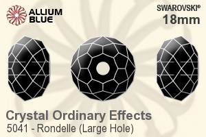施华洛世奇 Rondelle (Large Hole) 串珠 (5041) 18mm - 白色（半涂层） - 关闭视窗 >> 可点击图片
