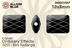 施华洛世奇 Mini Rectangle 串珠 (5055) 10x8mm - 白色（半涂层） - 关闭视窗 >> 可点击图片