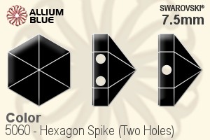 Swarovski Hexagon Spike (Two Holes) Bead (5060) 7.5mm - Color - Haga Click en la Imagen para Cerrar