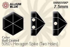 施華洛世奇 Hexagon Spike (Two Holes) 串珠 (5060) 7.5mm - 顏色（半塗層） - 關閉視窗 >> 可點擊圖片