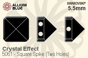 Swarovski Square Spike (Two Holes) Bead (5061) 5.5mm - Crystal Effect - Haga Click en la Imagen para Cerrar