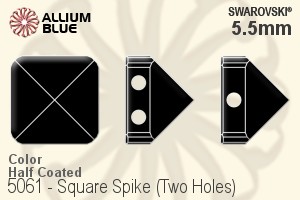Swarovski Square Spike (Two Holes) Bead (5061) 5.5mm - Color (Half Coated) - Haga Click en la Imagen para Cerrar