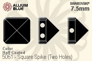 Swarovski Square Spike (Two Holes) Bead (5061) 7.5mm - Color (Half Coated) - Haga Click en la Imagen para Cerrar
