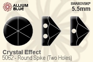 Swarovski Round Spike (Two Holes) Bead (5062) 5.5mm - Crystal Effect - Haga Click en la Imagen para Cerrar