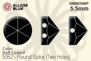 Swarovski Round Spike (Two Holes) Bead (5062) 5.5mm - Color (Half Coated) - Haga Click en la Imagen para Cerrar