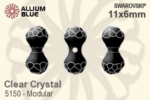 Swarovski Modular Bead (5150) 11x6mm - Clear Crystal - Click Image to Close