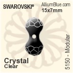 施華洛世奇 Modular 串珠 (5150) 15x7mm - Clear Crystal
