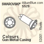 スワロフスキー Rivet (53001), Gun Metal Casing, ストーンズ in SS29 - カラー