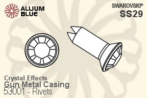 Swarovski Rivet (53001), Gun Metal Casing, With Stones in SS29 - Crystal Effects - 关闭视窗 >> 可点击图片