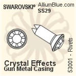 スワロフスキー Rivet (53001), Gun Metal Casing, ストーンズ in SS29 - クリスタル エフェクト