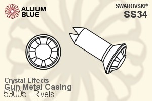 Swarovski Rivet (53005), Gun Metal Casing, With Stones in SS34 - Crystal Effects - 关闭视窗 >> 可点击图片