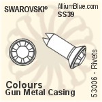 スワロフスキー Rivet (53006), Gun Metal Casing, ストーンズ in SS39 - カラー
