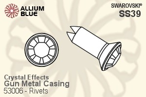 Swarovski Rivet (53006), Gun Metal Casing, With Stones in SS39 - Crystal Effects - Haga Click en la Imagen para Cerrar