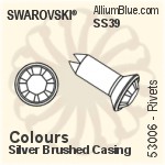 スワロフスキー Rivet (53006), Silver メッキ Casing, ストーンズ in SS39 - カラー