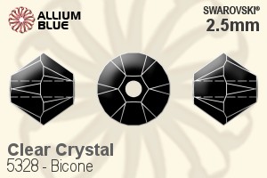 スワロフスキー Bicone ビーズ (5328) 2.5mm - クリスタル - ウインドウを閉じる