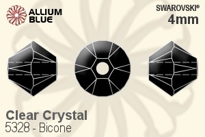 Swarovski Bicone Bead (5328) 4mm - Clear Crystal - Click Image to Close