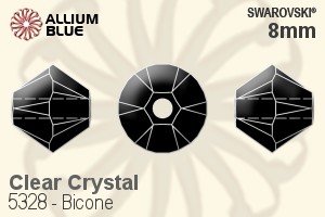 Swarovski Bicone Bead (5328) 8mm - Clear Crystal - Click Image to Close