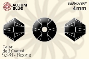 スワロフスキー Bicone ビーズ (5328) 4mm - カラー（ハーフ　コーティング）
