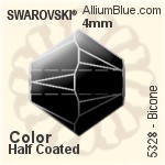スワロフスキー Bicone ビーズ (5328) 4mm - カラー（ハーフ　コーティング）