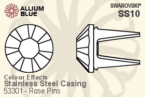 スワロフスキー Rose Pin (53301), ステンレススチールケーシング, SS10ストーン付き - カラーエフェクト - ウインドウを閉じる