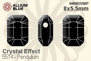 施华洛世奇 Pendulum 串珠 (5514) 8x5.5mm - 白色（半涂层） - 关闭视窗 >> 可点击图片