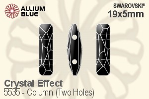 施華洛世奇 Column (Two Holes) 串珠 (5535) 19x5mm - 白色（半塗層） - 關閉視窗 >> 可點擊圖片