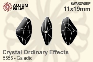 スワロフスキー Galactic ビーズ (5556) 11x19mm - クリスタル （オーディナリー　エフェクト） - ウインドウを閉じる