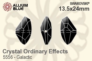 スワロフスキー Galactic ビーズ (5556) 13.5x24mm - クリスタル （オーディナリー　エフェクト） - ウインドウを閉じる