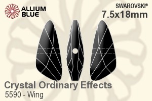 Swarovski Wing Bead (5590) 7.5x18mm - Crystal (Ordinary Effects) - Click Image to Close