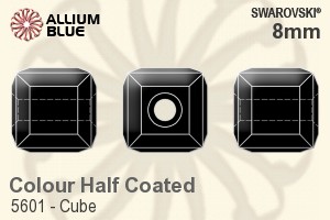 施華洛世奇 Cube 串珠 (5601) 8mm - 顏色（半塗層）
