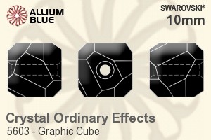 Swarovski Graphic Cube Bead (5603) 10mm - Crystal Effect