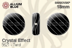 Swarovski Twist Bead (5621) 18mm - Crystal Effect - Click Image to Close