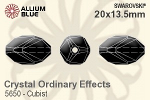 施華洛世奇 Cubist 串珠 (5650) 20x13.5mm - Crystal (Ordinary Effects) - 關閉視窗 >> 可點擊圖片