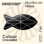 スワロフスキー Fish ビーズ (5727) 18mm - カラー（コーティングなし）