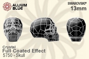 施華洛世奇 Skull 串珠 (5750) 13mm - 白色（半塗層） (Full Coated) - 關閉視窗 >> 可點擊圖片