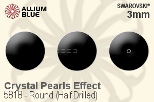 Swarovski Round (Half Drilled) (5818) 3mm - Crystal Pearls Effect