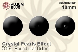 施华洛世奇 圆形 (Half Drilled) (5818) 10mm - 水晶珍珠