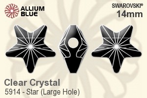 Swarovski Star (Large Hole) Bead (5914) 14mm - Clear Crystal - Haga Click en la Imagen para Cerrar