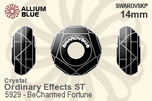 Swarovski BeCharmed Fortune Bead (5929) 14mm - Crystal Effect STEEL