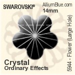 Swarovski Flower (Large Hole) Bead (5944) 14mm - Crystal (Ordinary Effects)
