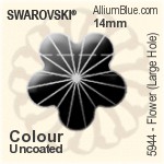 Swarovski Flower (Large Hole) Bead (5944) 14mm - Colour (Uncoated)