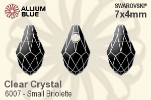 Swarovski Small Briolette Pendant (6007) 7x4mm - Clear Crystal - Click Image to Close