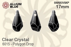Swarovski Polygon Drop Pendant (6015) 17mm - Clear Crystal - Haga Click en la Imagen para Cerrar