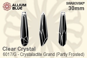 スワロフスキー Crystalactite Grand (Partly Frosted) ペンダント (6017/G) 30mm - クリスタル - ウインドウを閉じる