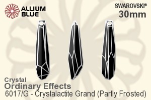 施華洛世奇 Crystalactite Grand (局部磨砂) 吊墜 (6017/G) 30mm - 白色（半塗層）