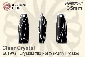 Swarovski Crystalactite Petite (Partly Frosted) Pendant (6019/G) 35mm - Clear Crystal - Haga Click en la Imagen para Cerrar